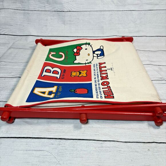 Vintage 1976 Sanrio Hello Kitty A B C Magazine Book Toy Storage Rack Bin 19"x21" - Picture 11 of 11
